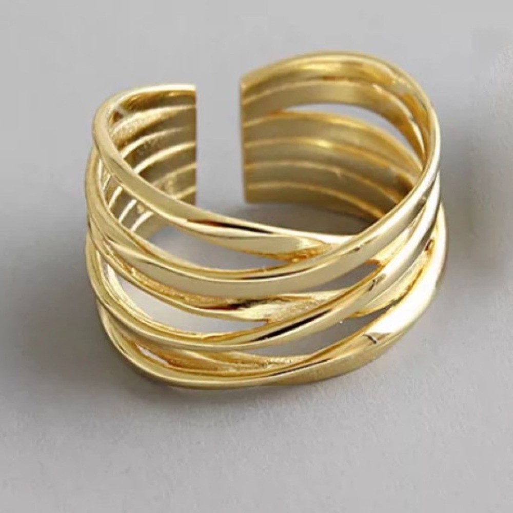 🌙Minimalist open  Sterling silver ring - Picture 5 of 6